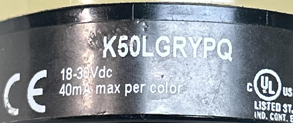 Used BANNER,K50LGRYPQ,DOME INDICATOR LIGHT