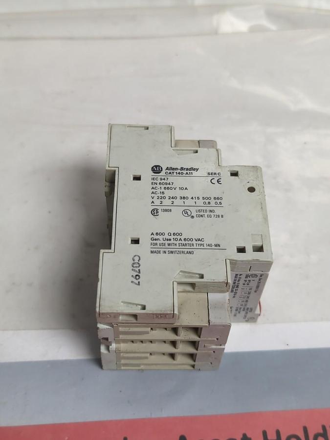 Used ALLEN BRADLEY,140-MN-0630,SERIES C MANUAL MOTOR STARTER PRE-OWNED