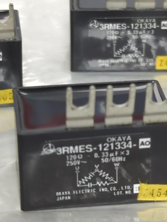 Used OKAYA,3RMES-121334-A0,DELTA RELAY SPARK GENERATOR 120Ω LOT OF 7 PRE-OWNED