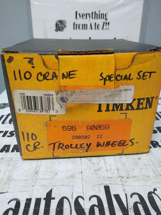 Timken,595 90059,Roller Bearing Double Row Assembly NOS