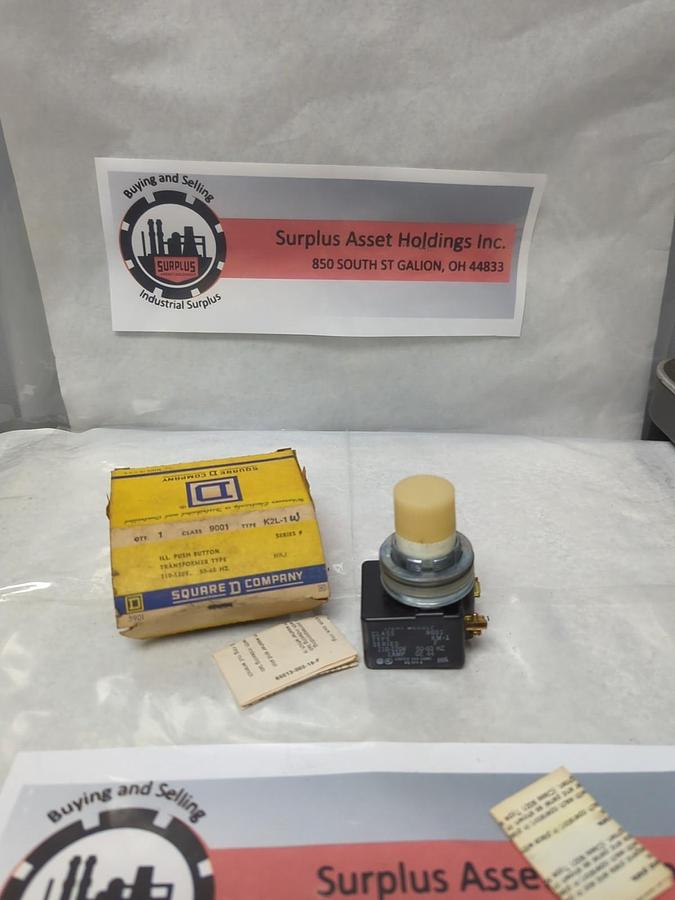 SQUARE D,9001-K2L-1W,ILLUMINATED PUSH BUTTON NOS