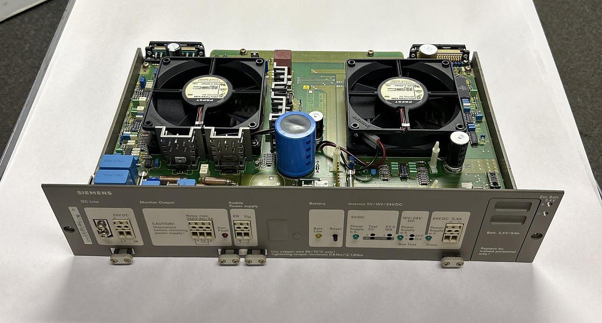 Used SIEMENS,6ES5955-3NA12,POWER SUPPLY 10A 24/5VDC