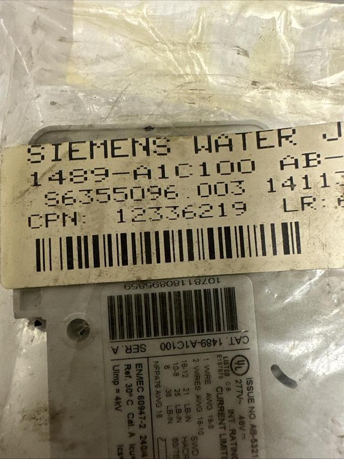 Allen-Bradley,1489 A1C100-AB,Circuit Breaker 10 Amp 1 Pole