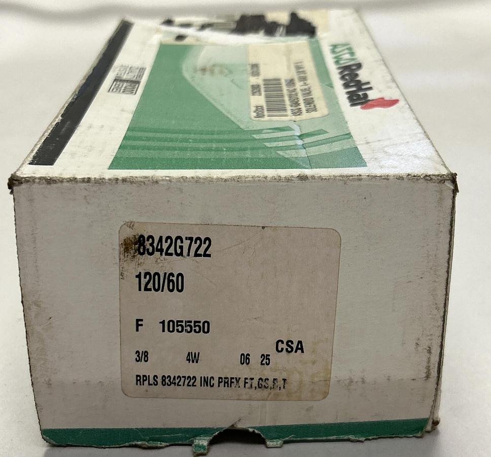 Used ASCO,8342G722,SOLENOID VALVE 3/8IN 120V 4WAY NEW