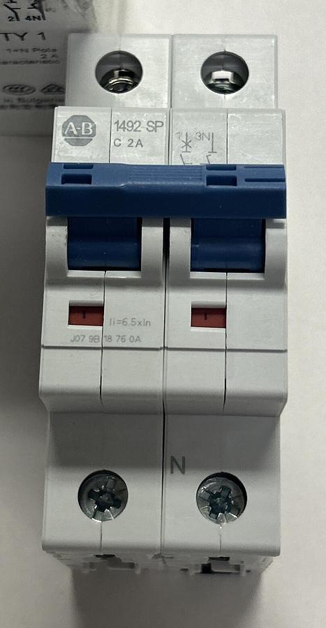 Used ALLEN BRADLEY,1492-SPM1C020-N,SER D SUPPLEMENTARY PROTECTOR NEW