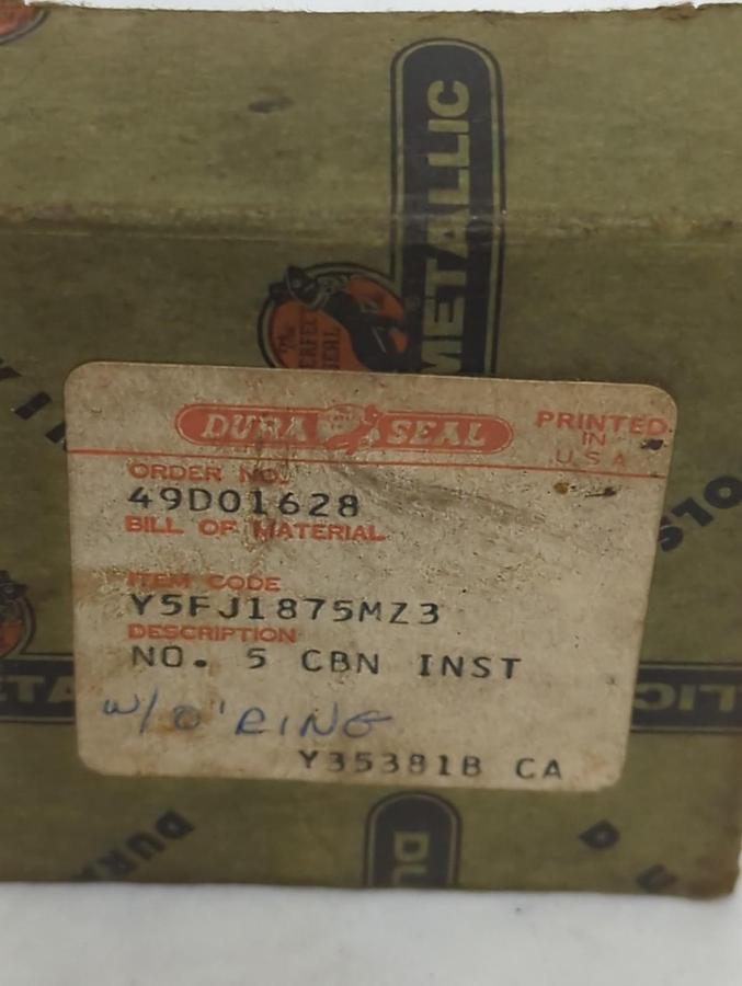 DURASAEL,Y5FJ1875MZ3,DURAMIC SEAL INSERT NO. 5 CBN NOS