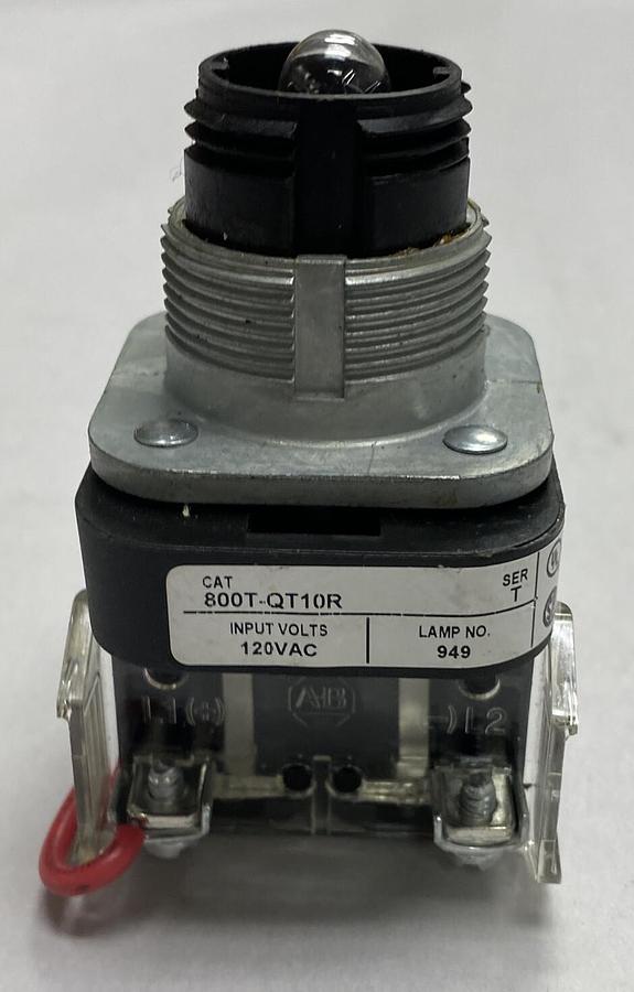 Used Allen-Bradley,800T-QT10R,Pilot Light Pushbutton