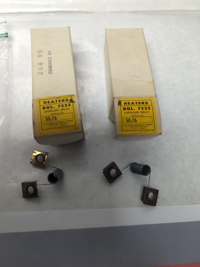 JOSLYN CLARK,S0.76,OVERLOAD HEATER ELEMENT LOT OF 2 NOS