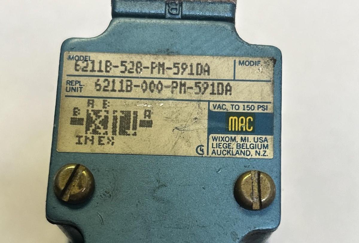 Used MAC,6211B-528-PM-591DA,SOLENOID VALVE