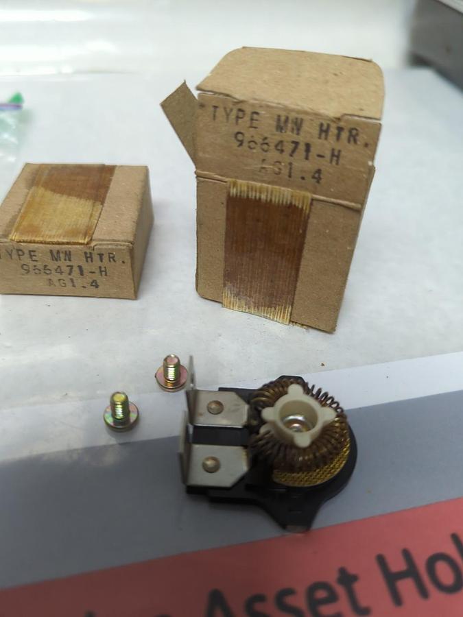 WESTINGHOUSE,966 471-H,TYPE MW OVERLOAD THERMAL HEATER RELAY LOT OF 2 NOS