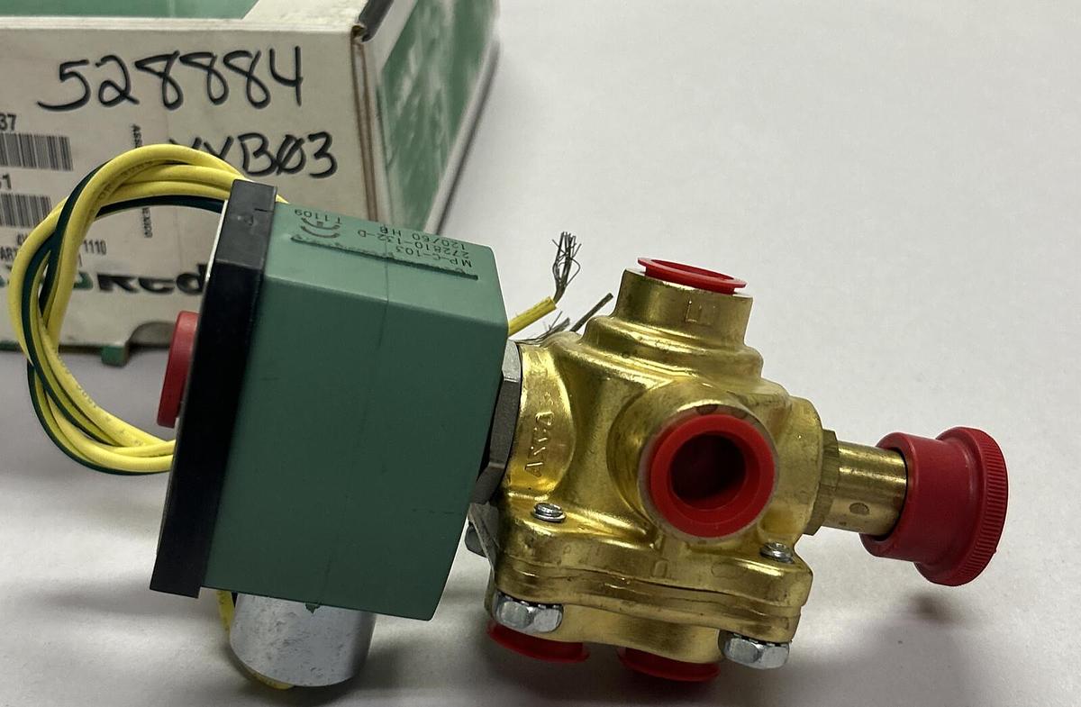 Used ASCO,101283-1,SOLENOID VALVE 3/8IN 4W 120V NEW