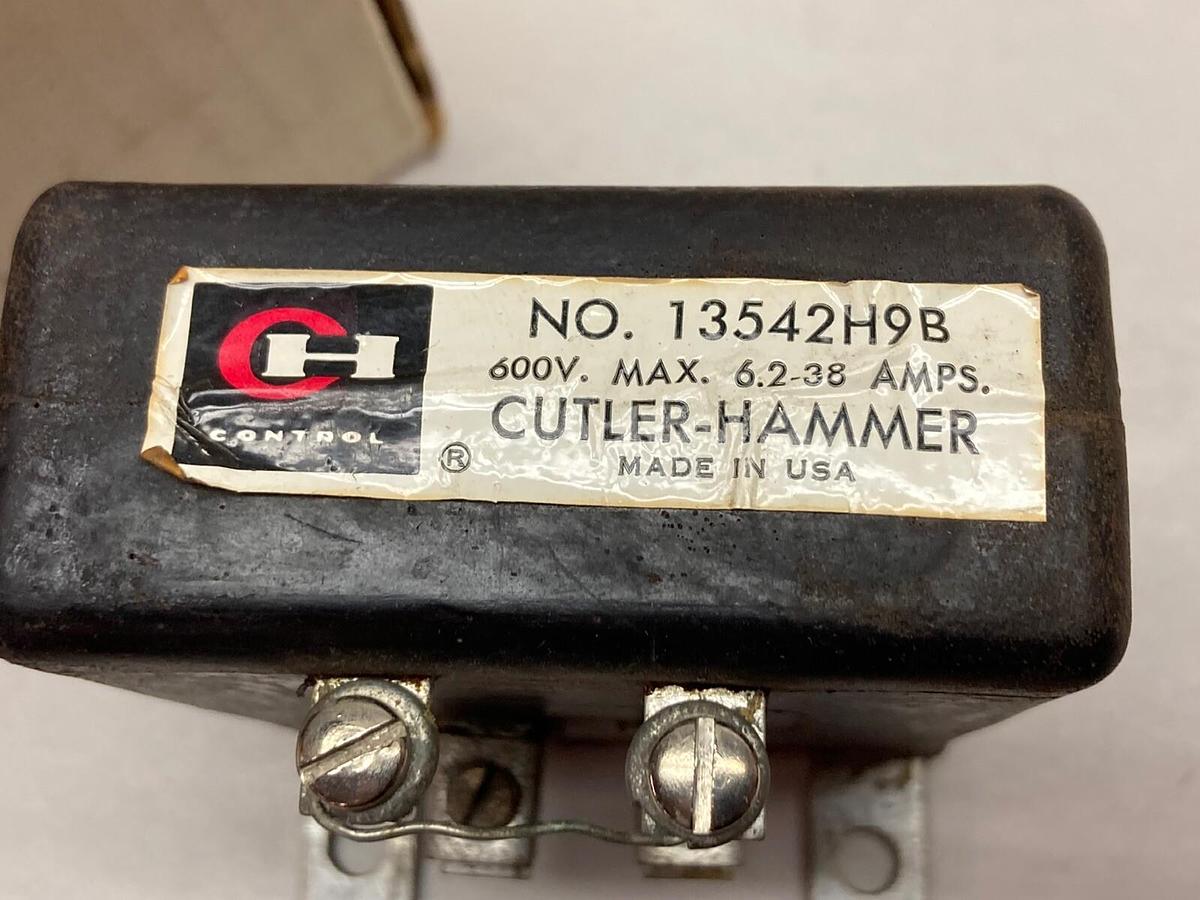 Used Cutler-Hammer,13542H9B,Current Transformer 600V Max 6.2-38A