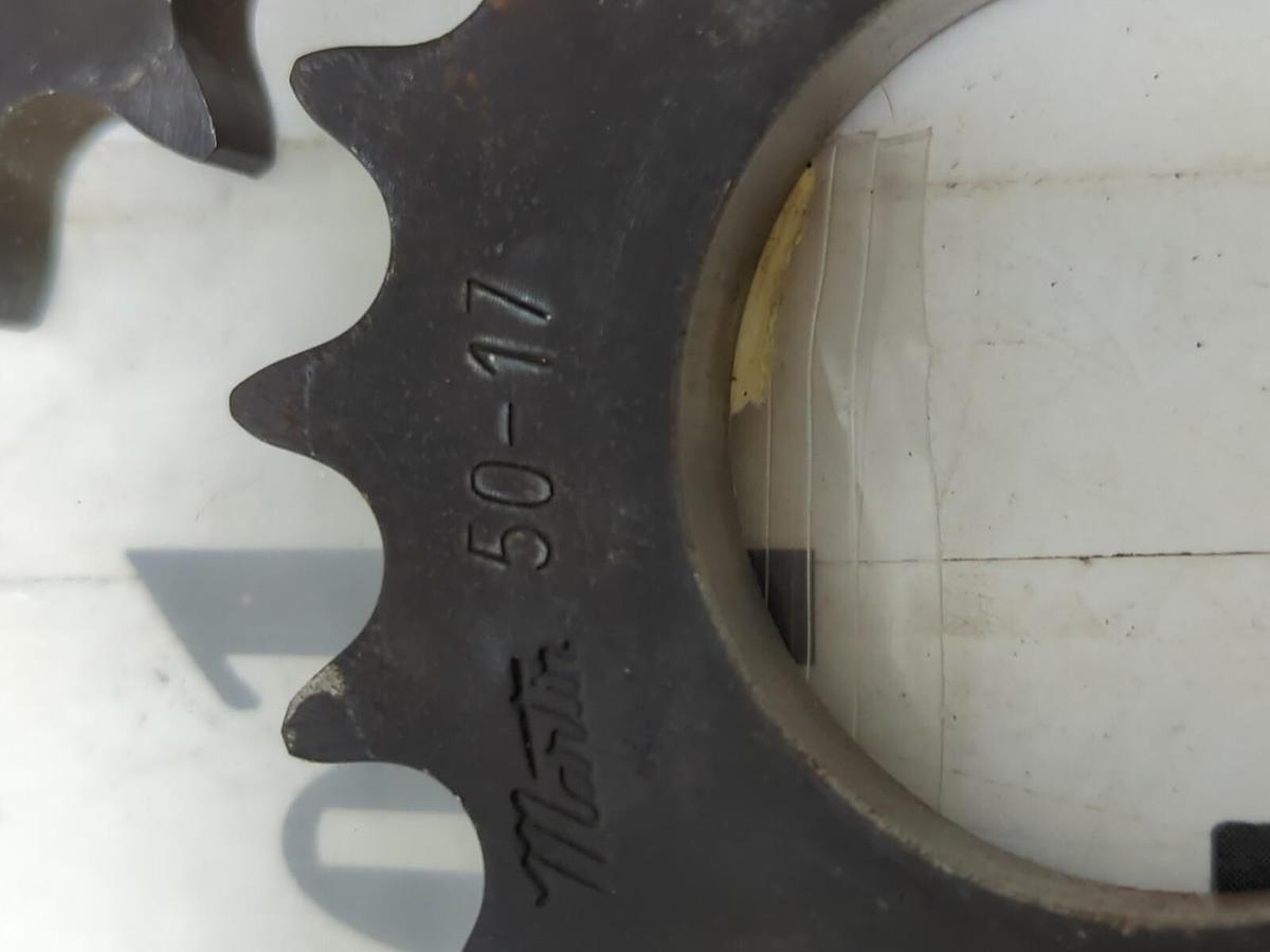 MARTIN,50 17,SPROCKET 17 TEETH 1-9/16 INCH BORE LOT OF 8 NOS