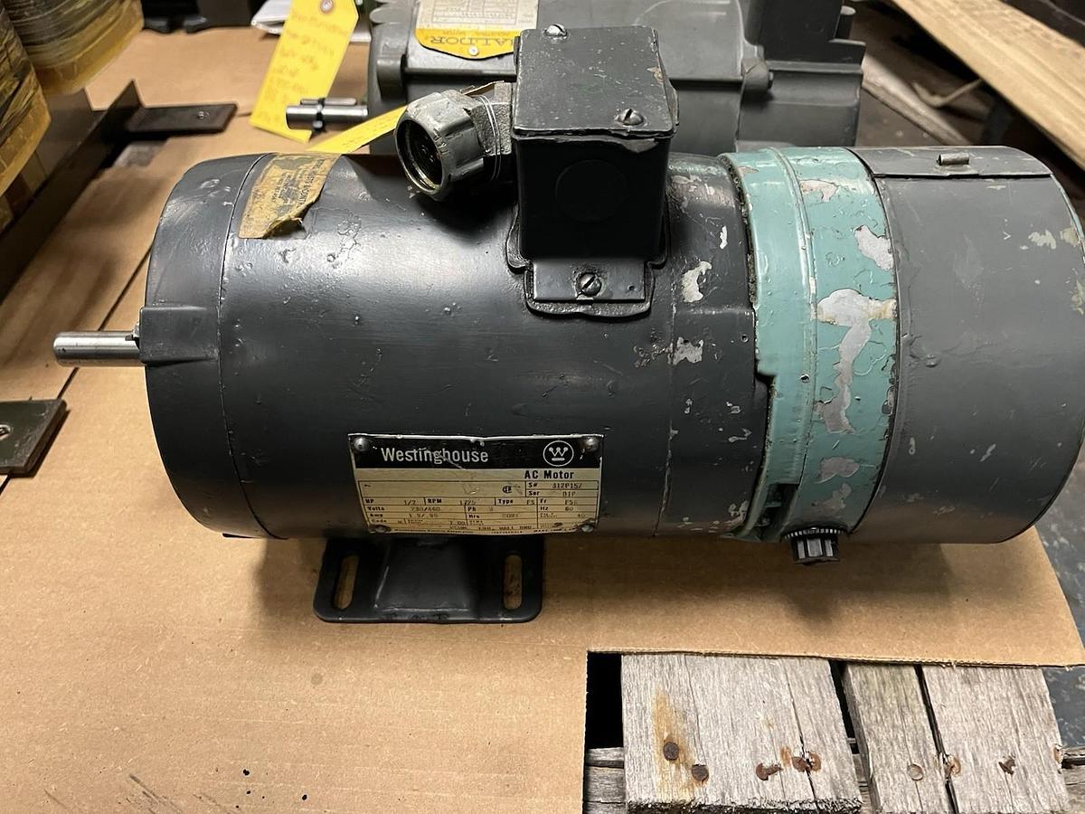 Used WESTINGHOUSE,DTP,BRAKE MOTOR 1/2HP 1725RPM 3PH F56