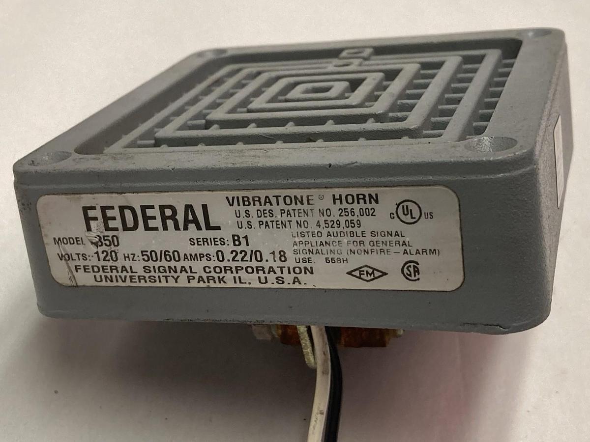 Used Federal Signal,Model: 850,Vibratone Horn 120V Series B1
