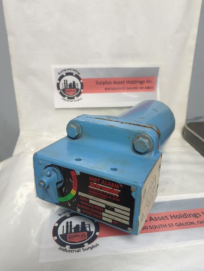 Used SCHROEDER,LF11K25VMFD,FILTER ELEMENT DIRT ALARM PRE-OWNED