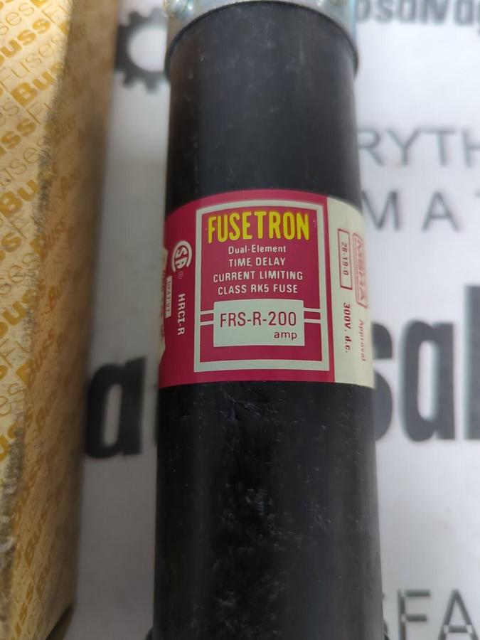 COPPER BUSSMANN,FRS-R-200,FUSETRON 200 AMP FUSE NOS
