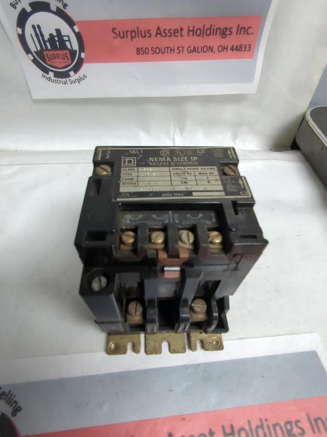 Used SQUARE D,8536-SCG2,CONTACTOR SERIES A SIZE 1P PRE-OWNED
