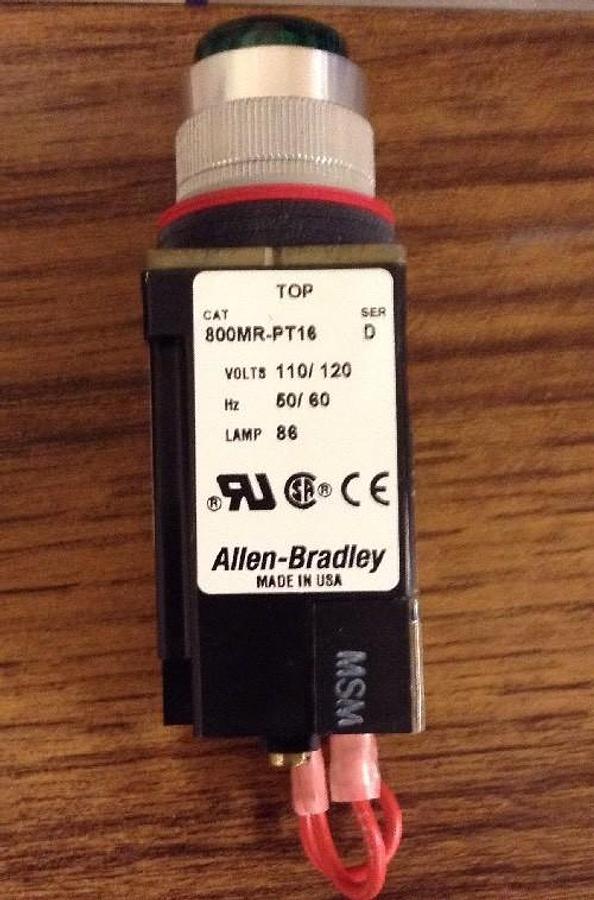Allen Bradley,800MR-PT16G,Small Green Push Button Pilot Light  NIB