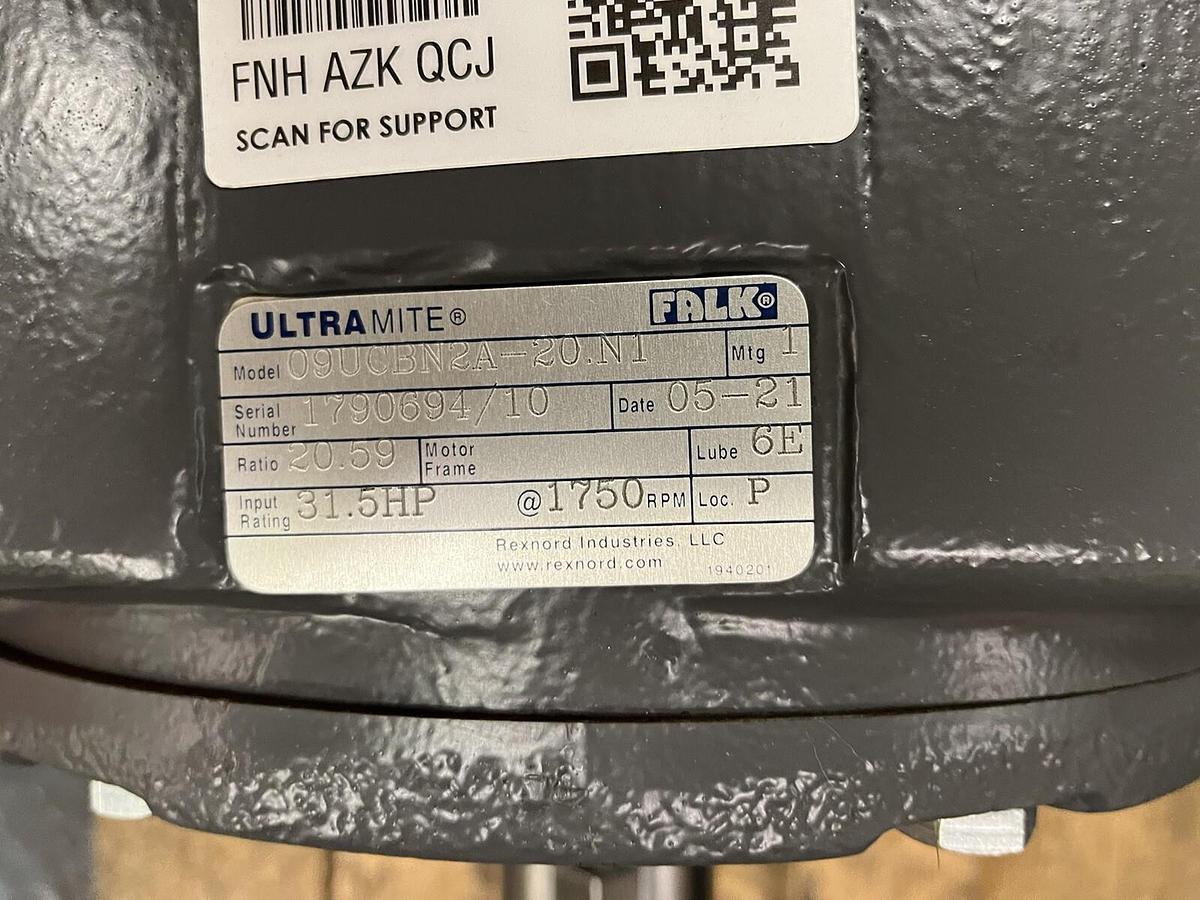 FALK ,09UCBN2A-20.N1,ULTRAMITE GEAR REDUCER 20.59 RATIO INPUT 31.5HP 1750RPM