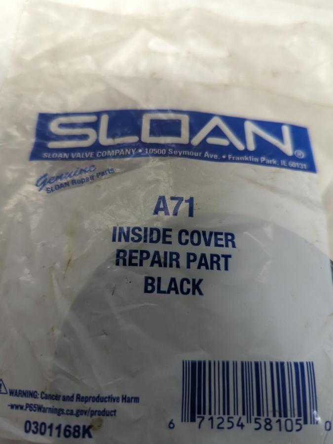 SLOAN,A71,INSIDE COVER REPAIR PART BLACK NOS