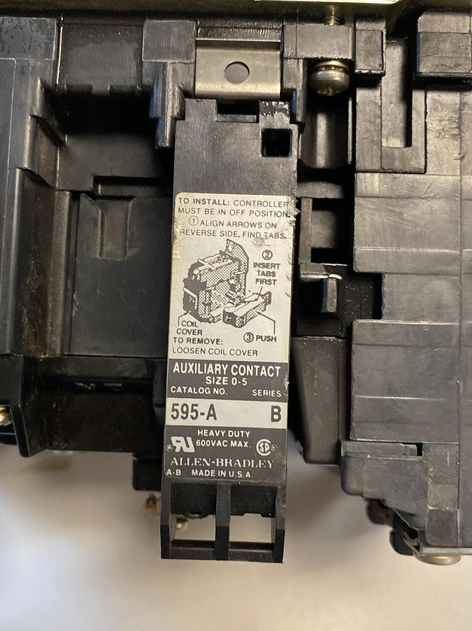 Used Allen-Bradley,509-BOD,Series B Size 1 Motor Starter 27AMP 600V 3 Pole