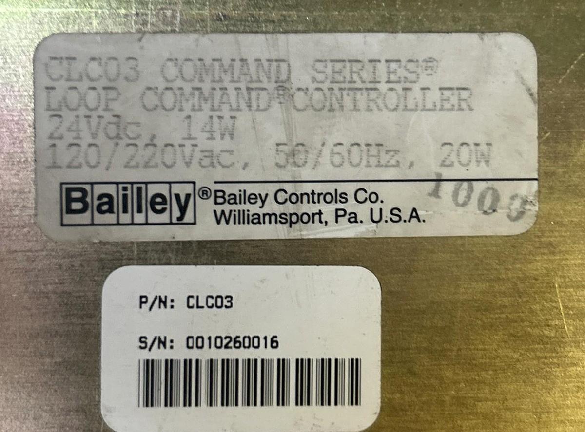 Used BAILEY,CLC03,LOOP COMMAND CONTROLLER