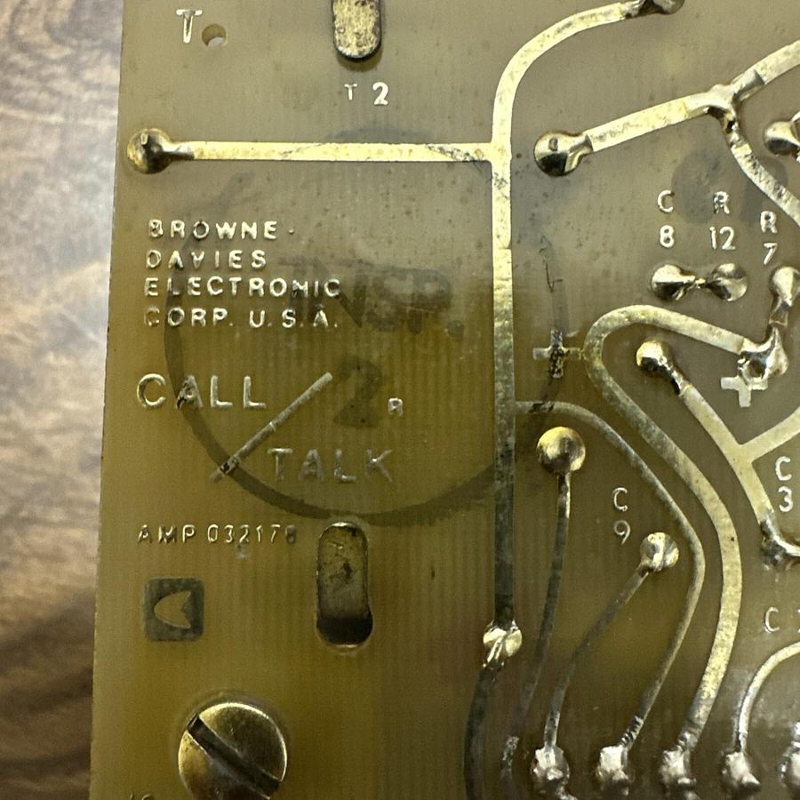 Used Browne Davies,AMP032174,Call/Talk Module