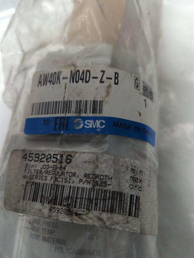 SMC,AW40K-N04D-Z-B,PRESSURE REGULATOR FILTER NOS
