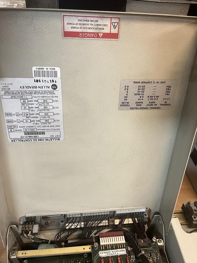 Used ALLEN BRADLEY,1395-A68-D1-PZ,DC CONTROLLER DRIVE 15HP