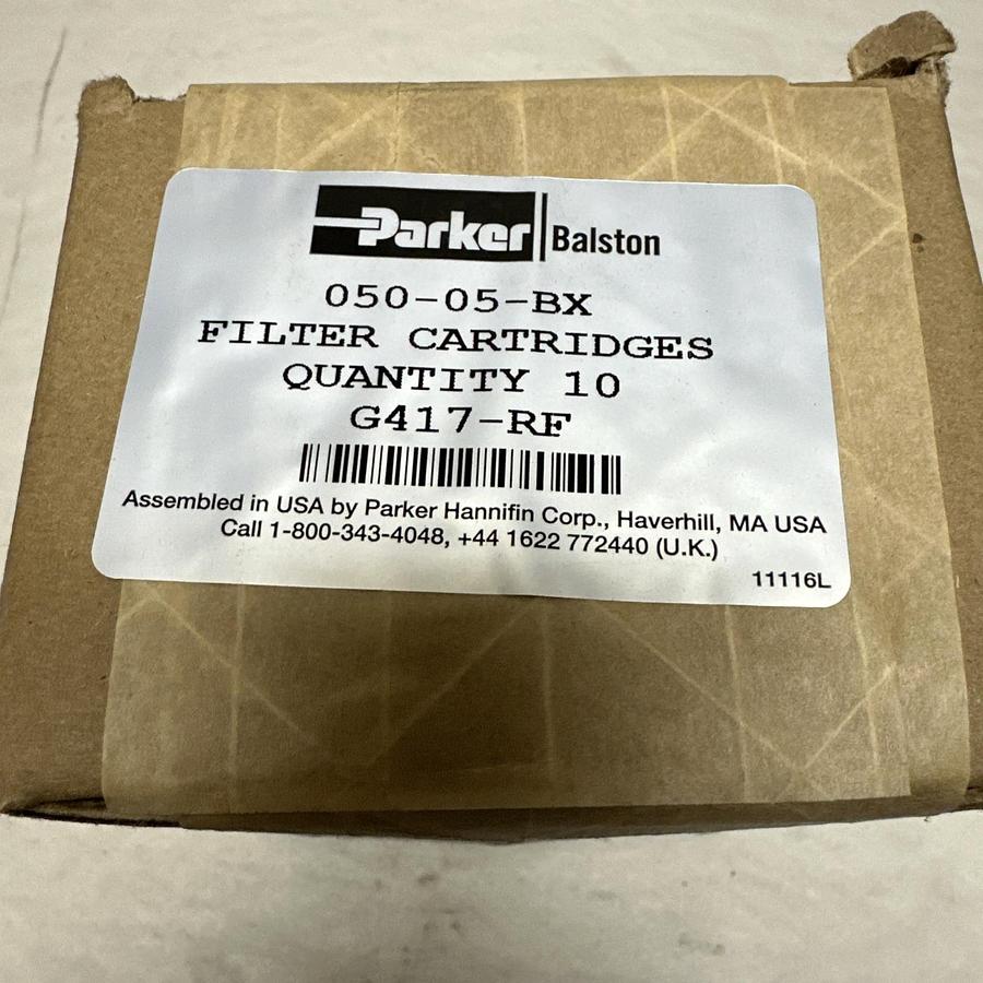 Used Parker,050-05-BX,Filter Cartridges 6417-RF Box of 10