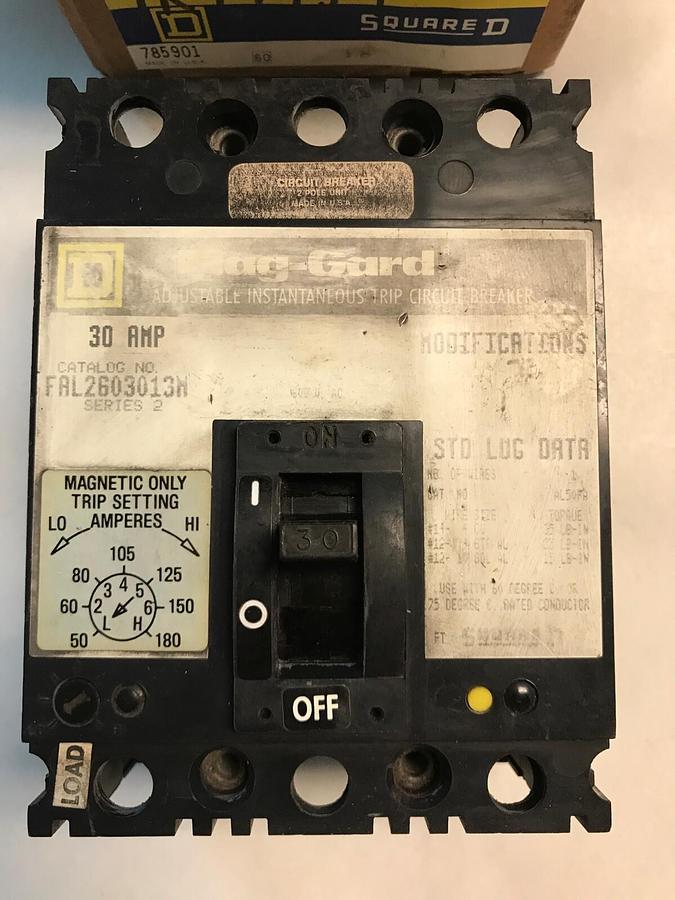 Square D,FAL2603013M,MAG GARD Circuit Breaker 30AMP 600V 2 Pole