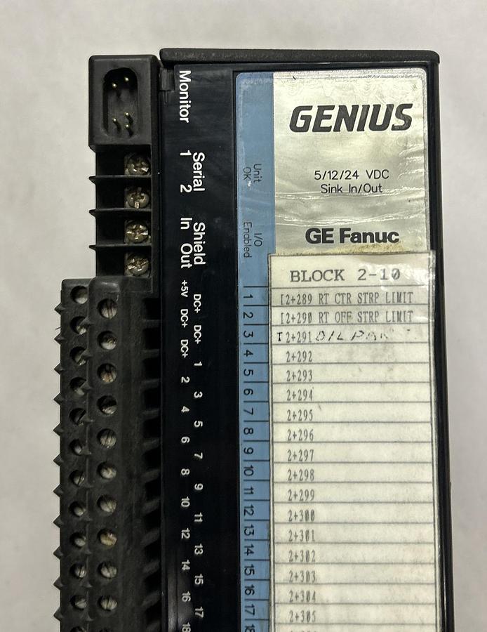 Used GE FANUC,IC660EBD025B,GENIUS BLOCK SINK I/O MODULE
