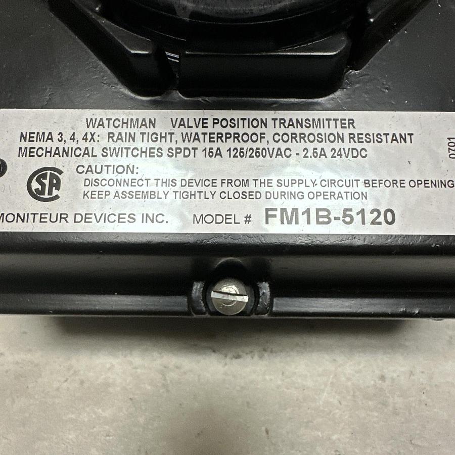 Moniteur,FM1B-5120,Watchman Valve Position Transmitter