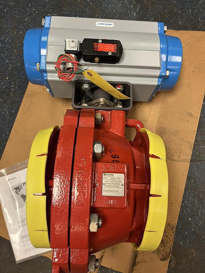 RICHTER,KNA-150LBS-PFA, 6"  LINED FLANGE BALL VALVE JAMESBURY VALV-POWR ACTUATOR