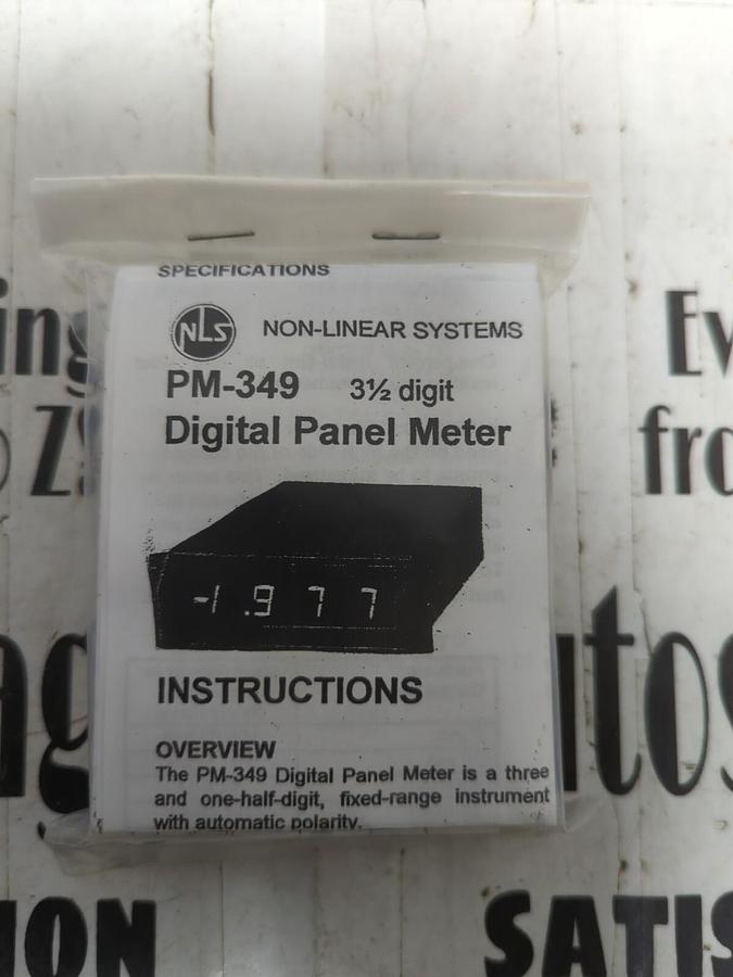 NLS,PM-349 3-1/2 INCH DIGIT,DIGITAL PANEL METER 20V NEW