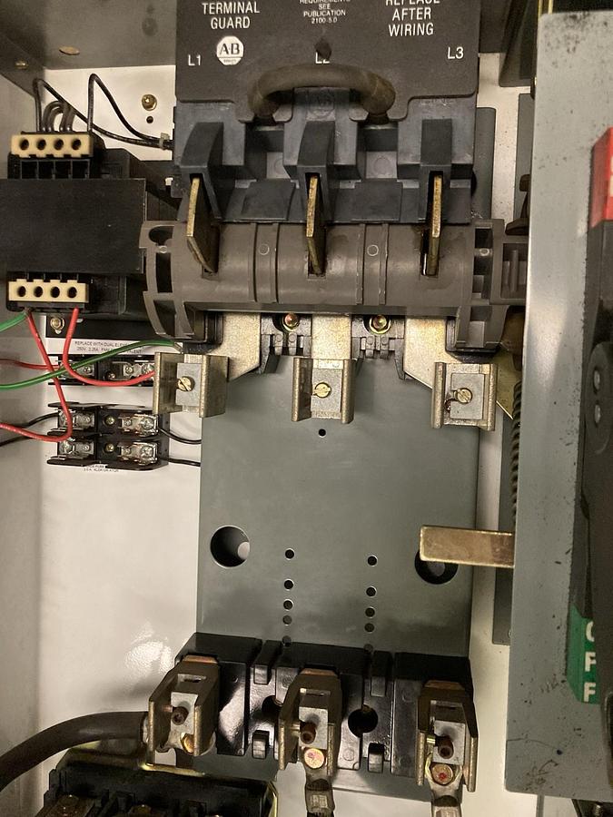 Used Allen-Bradley,2112B,Size 4 45" MCC Fused Starter Bucket 60HP