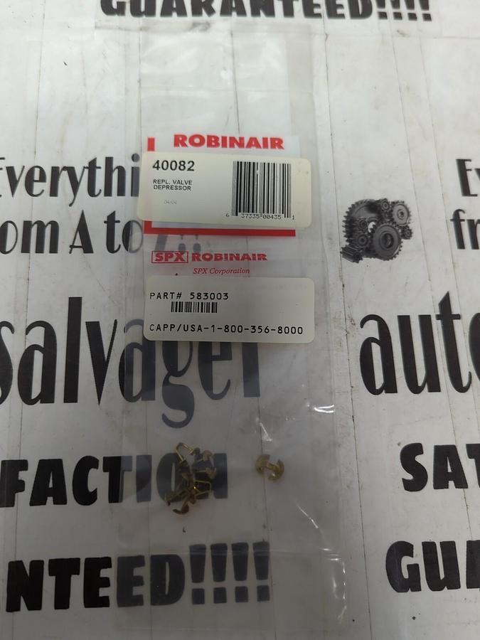 Used ROBINAIR,40082,1/4 INCH REPLACEMENT VALVE  DEPRESSORS PACK OF 6 NEW