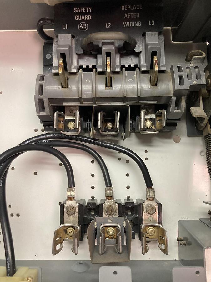 Used Allen Bradley,2100 2192F,60 Amp 12 Inch MCC Disconnect Feeder Bucket