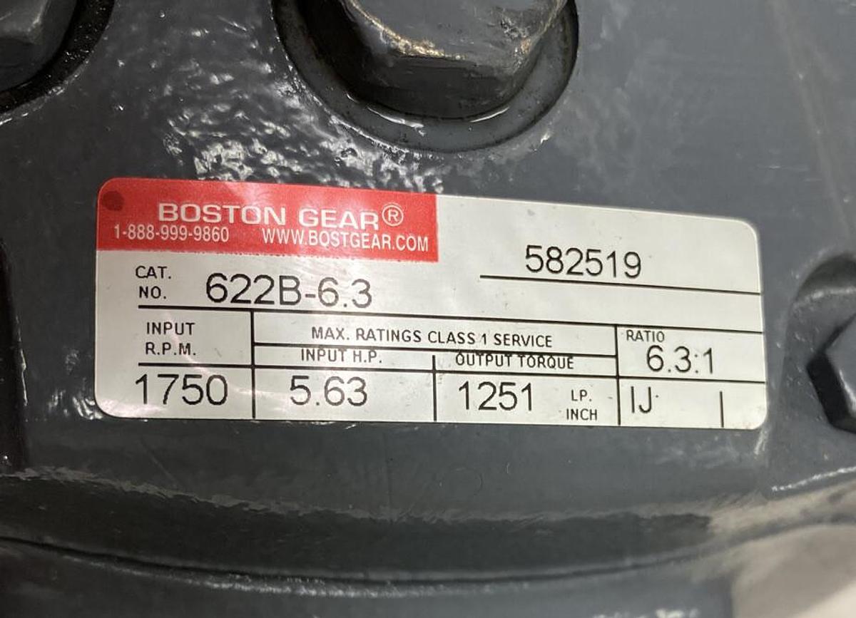 Boston Gear,622B-6.3,Speed Reducer 6.3:1 Ratio 1750RPM NOS
