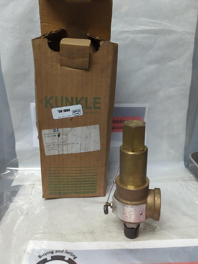 KUNKLE,913BDCM01-JE,RELIEF VALVE 300PSI 59GPM 1-1/2 INCH NOS