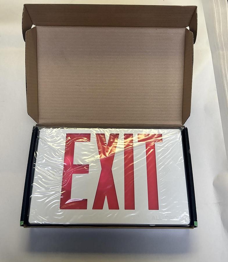 ALL-PRO,APLC7RG,EXIT AND EMERGENCY COMBO LIGHT NEW