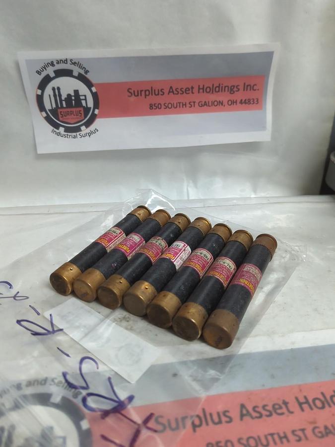 Used COOPER BUSSMANN,FRS-R-25,FUSETRON 25 AMP FUSE LOT OF 7 PRE-OWNED