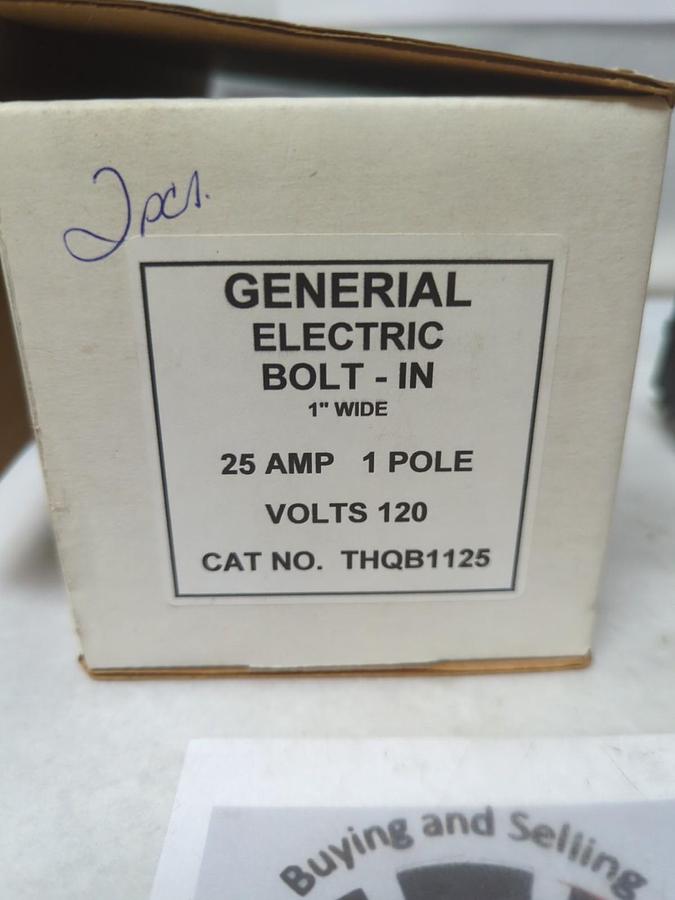 Used GENERAL ELECTRIC,THQB1125,CIRCUIT BREAKER 25 AMP 1-POLE LOT OF 2 PRE-OWNED