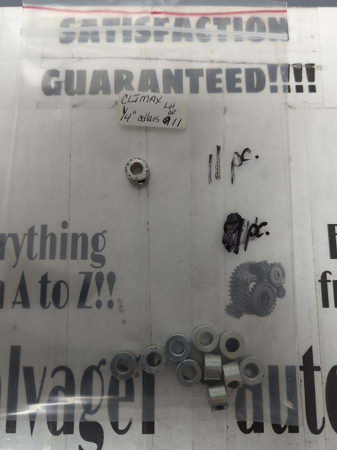 CLIMAX,1/4 INCH,BORE STEEL SET SCREW SHAFT COLLARS LOT OF 11 NOS