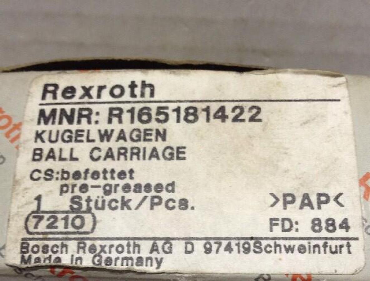 Used Rexroth,R165181422,Ball Carriage