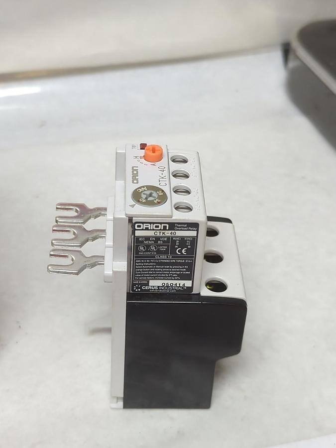 CERUS/ORION,CTK-40,THERMAL OVERLOAD RELAY 28-40A RANGE NOS