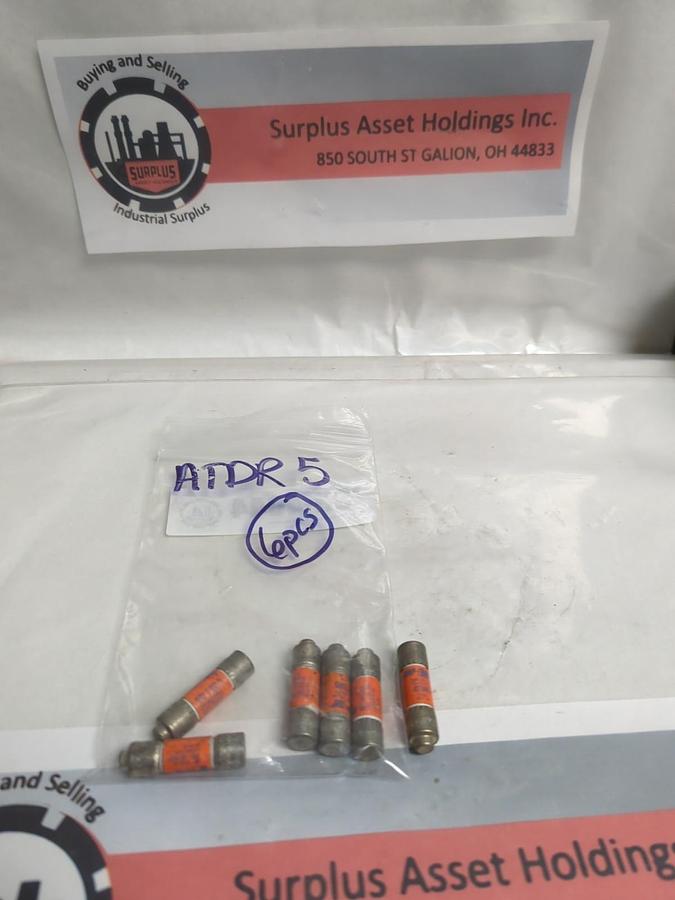Used GOULD SHAWMUT,ATDR5,AMP-TRAP 5 AMP FUSE LOT OF 6 NOS