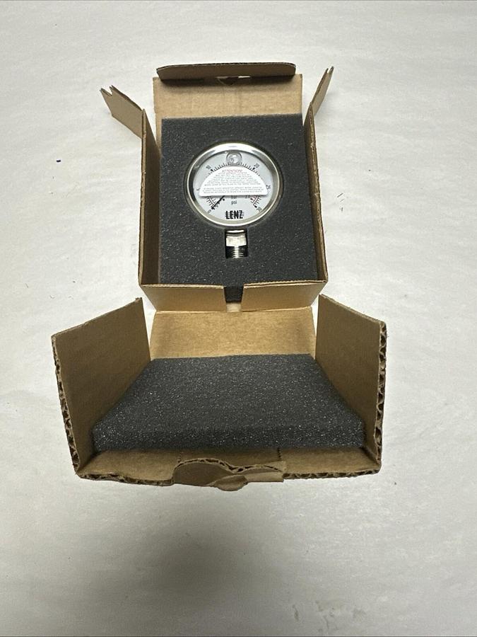 Lenz,SS-30-25,Pressure Gauge 0-30 PSI