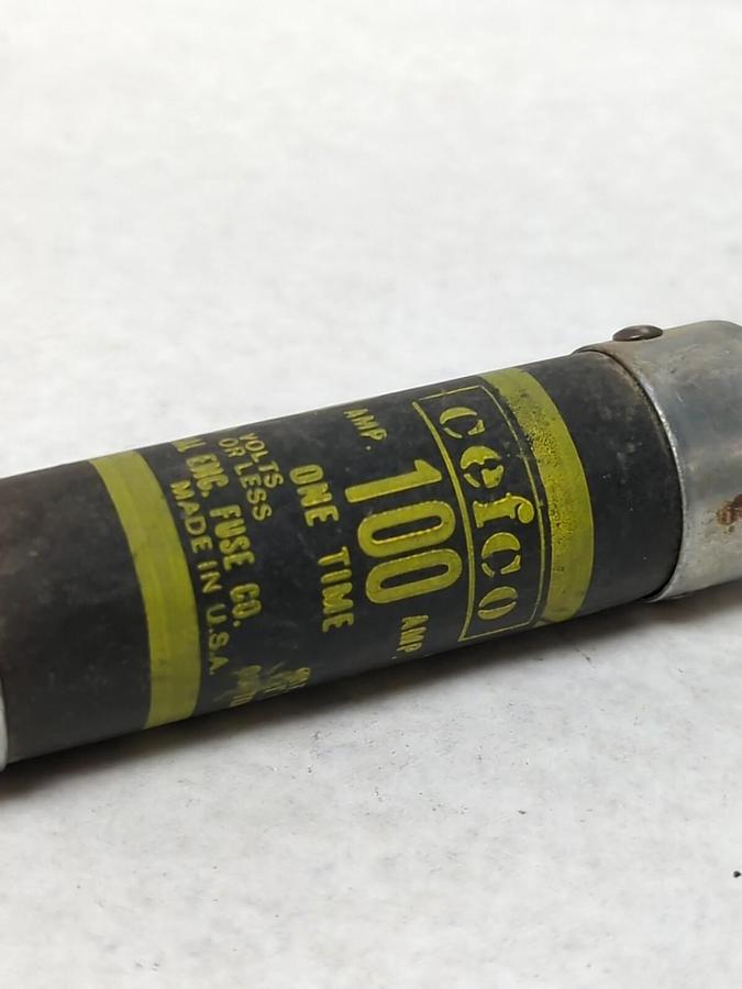Used CEFCO,CF100,ONE-TIME 100 AMP FUSE PRE-OWNED